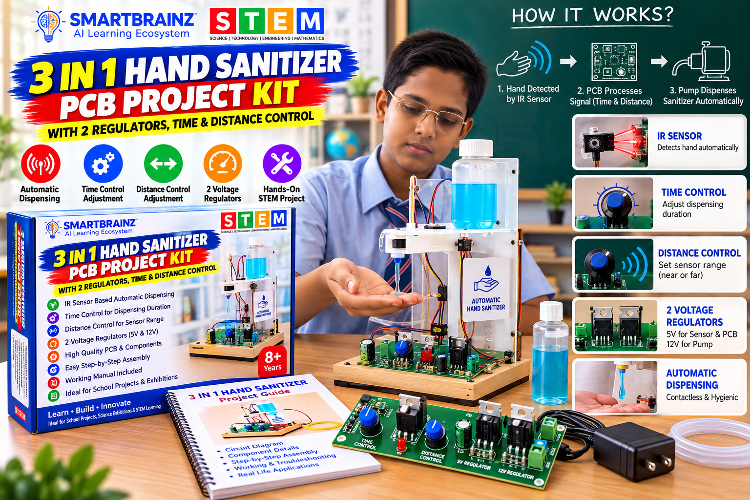 3 in 1 Hand Sanitizer PCB Circuit