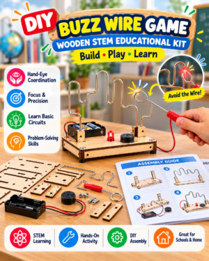DIY Buzz Wire Game – Wooden STEM Educational Kit