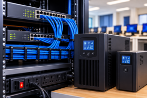Network Rack with Cabling