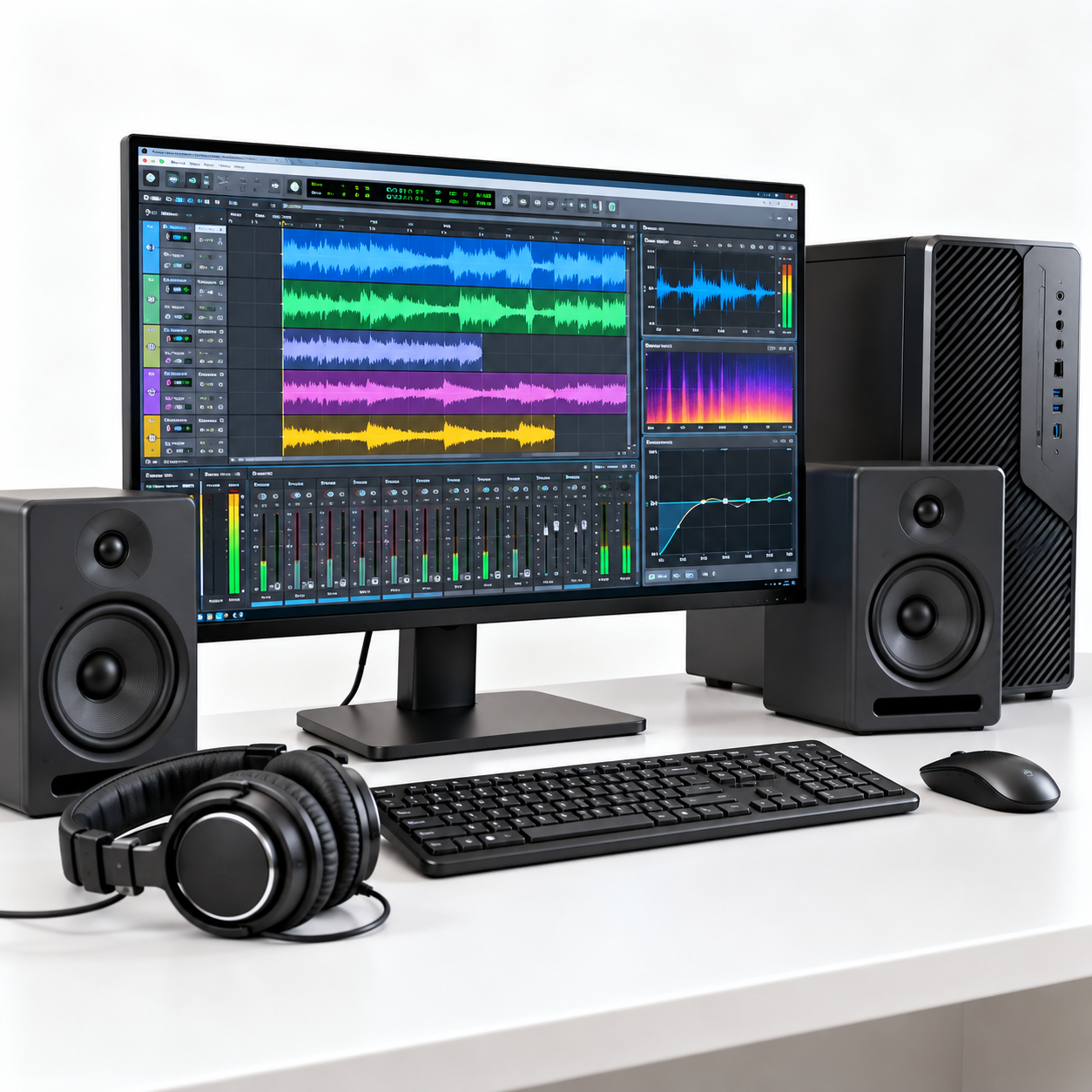 Desktop computer workstation