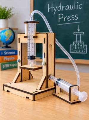 Hydraulic Press Mechanism – STEM Physics Build | Laser Cut SVG Files